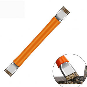 Scule Service Anti-Static Brush, Double Head Insulation Hard Brush For Phone PCB BGA