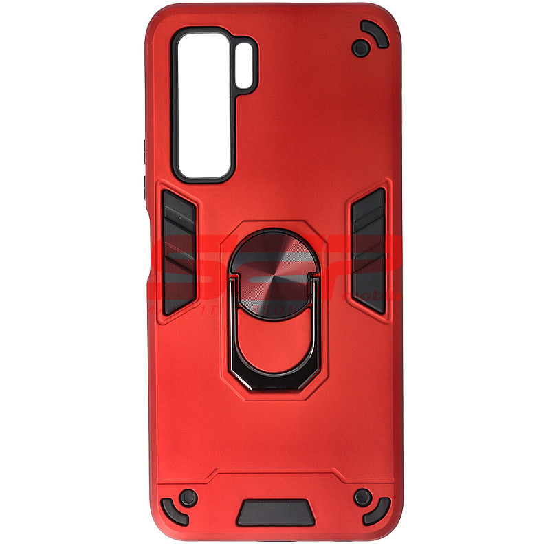 Toc TPU+PC Armor Ring Case Huawei P40 Lite 5G / nova 7 SE Red 1 Toc TPU+PC Armor Ring Case Huawei P40 Lite 5G / nova 7 SE Red