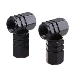 Set capacele auto pentru ventil hexagon negru 4 buc