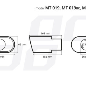 Ornament toba esapament din otel inoxidabil MT 019BLC