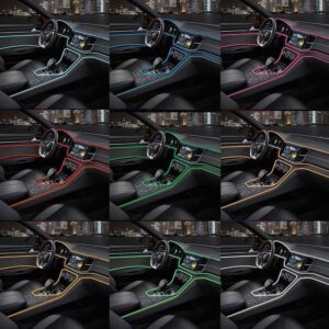 Fir Neon Auto "EL Wire" culoare Mov, lungime 1M, alimentare 12V, droser inclus