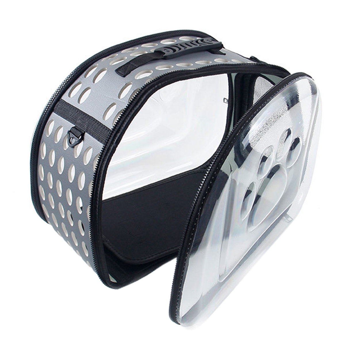 AG644P_ag644p_06.jpg Geanta de Transport pentru Caine sau Pisica GRI - TRANSPARENT AG644P