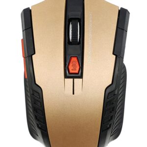 Mouse Optic Gaming Wireless, 1600 DPI, culoare Gold