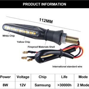 Set 2 lampi Semnalizare Moto SECVENTIALA, cu LED-uri Samsung, cu 2 functii, pozitie si semnalizare, 12V