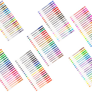 Set 140 piese, Pixuri cu gel multicolor cu sclipici (glitter)