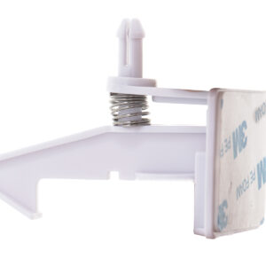 Set 10 blocaje protectie copii pentru sertare sau dulapuri, din plastic, culoare alba