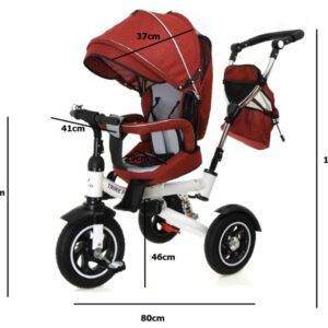 Tricicleta si Carucior pentru copii Premium TRIKE FIX V3 culoare Rosie