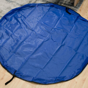 Covoras de joaca & Sac pentru jucarii, 2in1, culoare Albastra, diametru 150cm