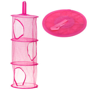 Organizator Suspendat cu 3 rafturi pentru jucarii, culoare Roz