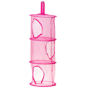 Organizator Suspendat cu 3 rafturi pentru jucarii, culoare Roz