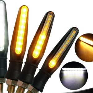 Set 2 lampi Semnalizare Moto SECVENTIALA, cu LED-uri Samsung, cu 2 functii, pozitie si semnalizare, 12V