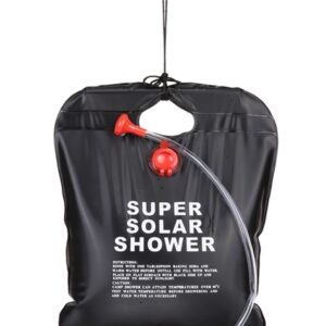 Dus solar suspendat pentru camping sau plaja, capacitate 20l, culoare Neagra