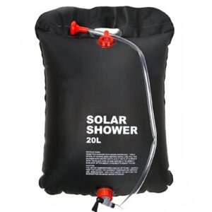 Dus solar suspendat pentru camping sau plaja, capacitate 20l, culoare Neagra