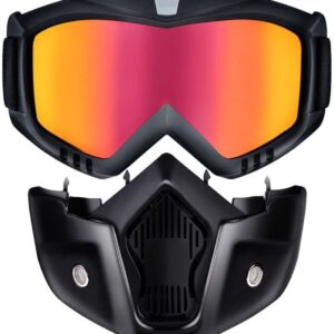Masca de Protectie cu Ochelari Detasabili, cu destinatie Moto, ATV, SSV, QUAD