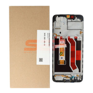 LCD+Touchscreen cu Rama Realme C3 BLACK Service Pack