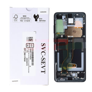 LCD+Touchscreen cu Rama Samsung Galaxy S20+ / S20 Plus 5G / G986 BLACK Original Service Pack