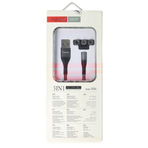 Cablu date Magnetic 3 in 1 USB - Lightning, Type-C, micro-USB 18W TRANYOO T-XS4