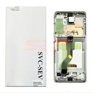 LCD+Touchscreen cu Rama Samsung Galaxy S20+ / S20 Plus 5G / G986 WHITE original