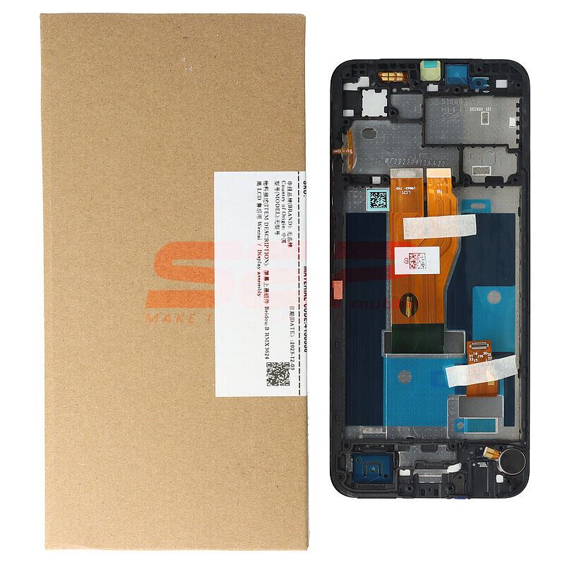 LCD+Touchscreen cu Rama Realme C33 4G BLACK original Service Pack