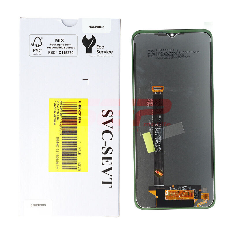 LCD+Touchscreen Samsung Galaxy Xcover 6 Pro / G736 BLACK Original Service Pack