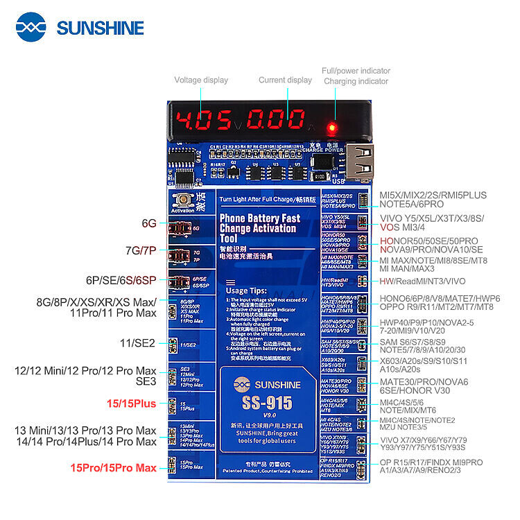 Activator si incarcator baterie telefon mobil Sunshine SS-915 V9.0