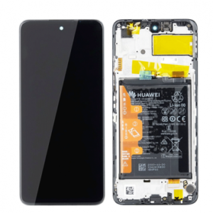 DISPLAY LCD CU TOUCHSCREEN P SMART 2021, CU ACUMULATOR, NEGRU, SERVICE PACK