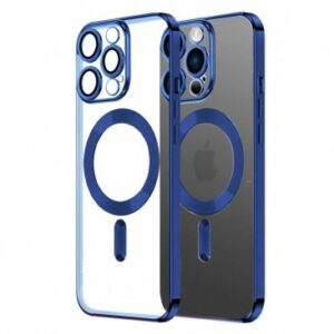 HUSA PROTECTIE TPU ELECTROPLATE, APPLE IPHONE 14 PLUS, COMPATIBIL MAGSAFE, BLUE BLISTER