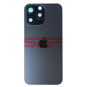 Capac baterie iPhone 15 Pro Max BLUE (cu geam camere si clame)